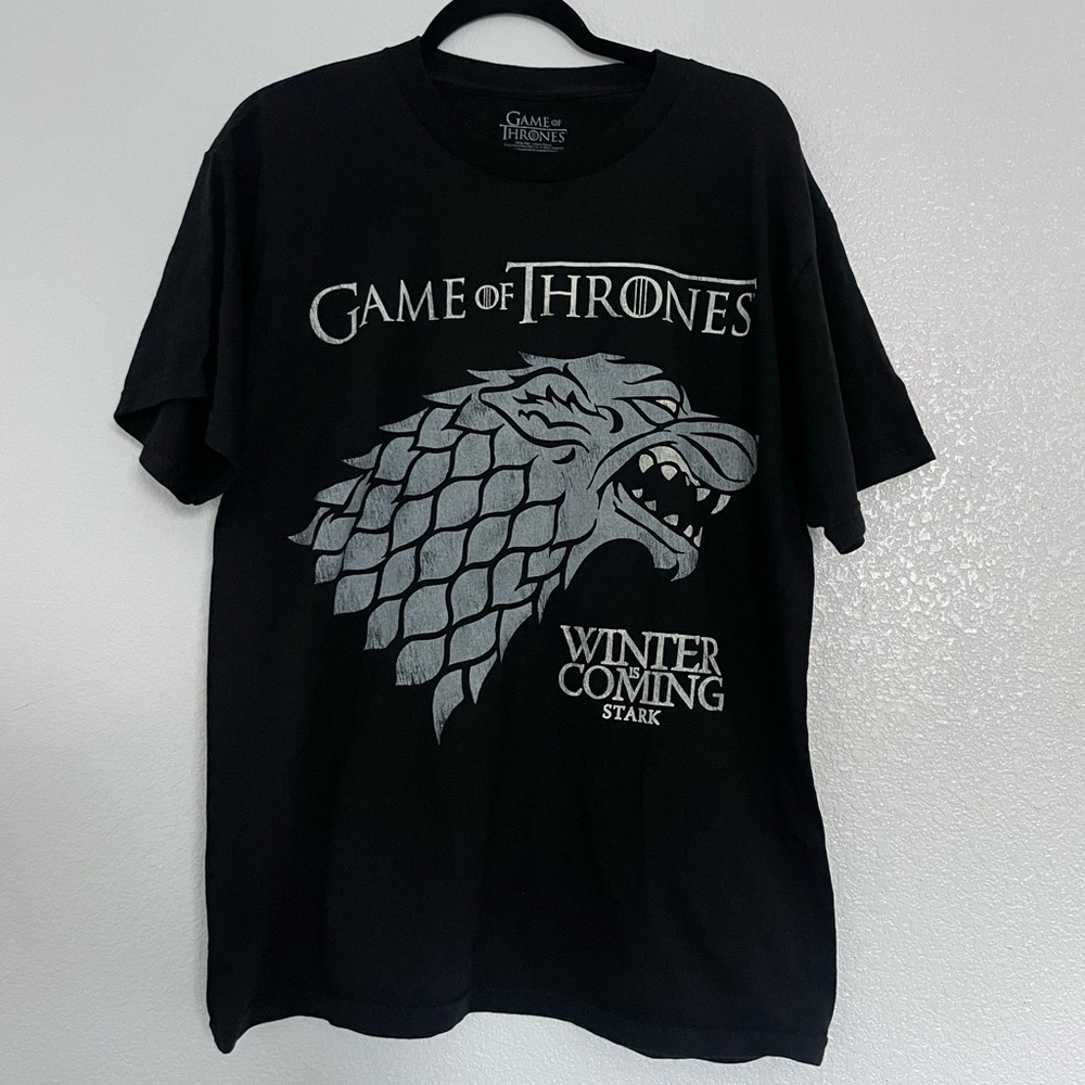New Game of Thrones Large Black T-Shirt